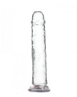 Addiction Crystal - talpas dildó (áttetsző) - 20 cm kép
