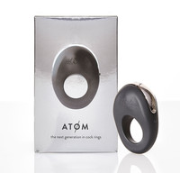 Atom - akkus, vibrációs péniszgyűrű (fekete) kép