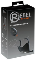 Rebel - akkus, heremasszírozós péniszgyűrű (fekete) kép