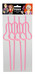 Péniszes (hajlított) szívószál - pink (4 db) kép