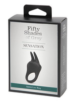 A szürke ötven árnyalata - Sensation nyuszis vibrációs péniszgyűrű (fekete) kép