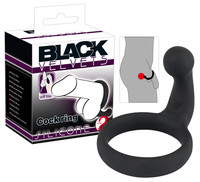 Black Velvet péniszgyűrű gátstimulálóval (fekete) kép