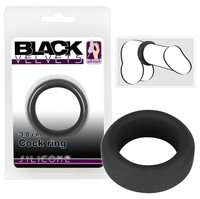 Black Velvet - vastagfalú péniszgyűrű (3,8 cm) - fekete kép