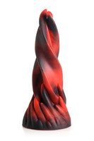 Creature Cocks Hell Kiss - csavart szilikon dildó - 19 cm (piros) kép