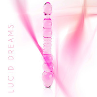 FEELZTOYS GLAZZZ Lucid Dreams - gyöngyös üveg dildó (pink) kép