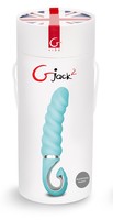 G-Jack - akkus, redős szilikon vibrátor (türkiz) kép