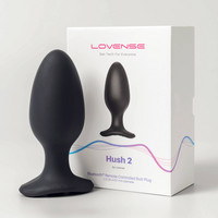 LOVENSE Hush 2 L - újratölthető kis anál vibrátor (57mm) - fekete kép