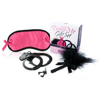 LoversPremium Tickle Me - bilincses szett (pink-fekete) - 3 részes kép