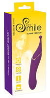 SMILE Double - akkus, 2in1 csiklóvibrátor (lila) kép