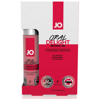 System JO Oral Delight - hűsítő, ehető síkosító - eper (30 ml) kép