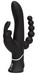Happyrabbit Triple - akkus csikló-és análkaros vibrátor (fekete) kép