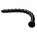 Hosed Swirl Anal Snake 18 - csavart, tapadótalpas, hosszú anál dildó (fekete) kép