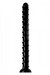 Hosed Swirl Tchick Anal Snake 18 - csavart, tapadótalpas, hosszú, vastag anál dildó (fekete) kép