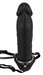 Inflatable Strap-On - üreges, szilikon dildó (fekete) kép