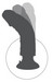 King Cock 10 - hajlítható, tapadótalpas vibrátor (25 cm) - natúr kép