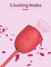 Lonely Rose - akkus, 2in1 rózsa csikló vibrátor (piros) kép