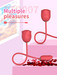 Lonely Rose - akkus, 2in1 rózsa csikló vibrátor (piros) kép