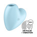Satisfyer Cutie Heart - akkus, léghullámos csikló vibrátor (kék) kép
