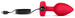 b-vibe heart - akkus, rádiós anál vibrátor (piros) kép