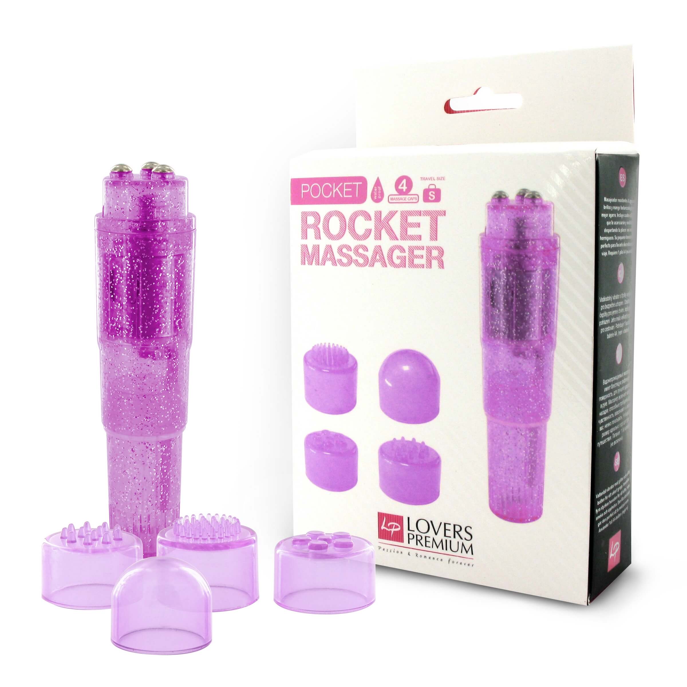 LoversPremium Pocket Rocket - vibrátor szett - lila (5 részes) kép